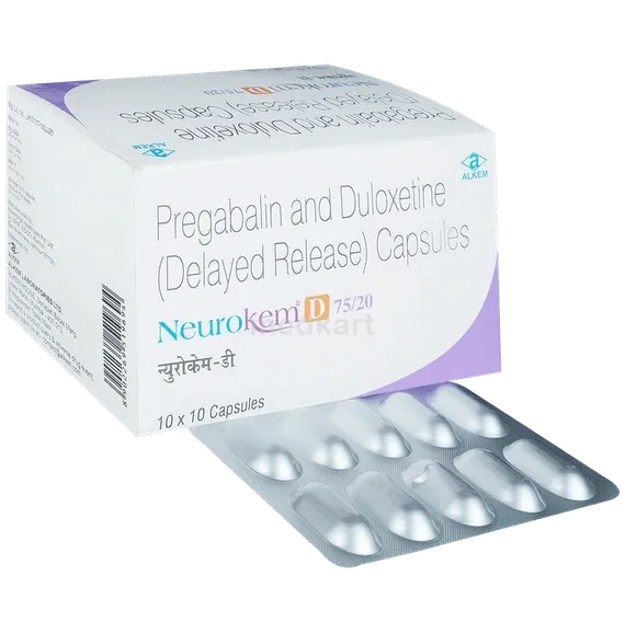 neurokem d 75/20mg capsule 10's
